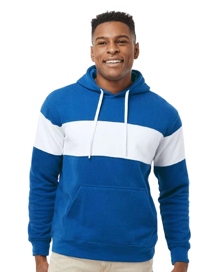 Adult Unisex Varsity Fleece Colorblocked Hooded Sweatshirt 14 Adult Unisex Varsity Fleece Colorblocked Hooded Sweatshirt - Image 12