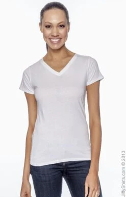 Ladies' 4.4 Oz., 100% Organic Cotton Short-Sleeve V-Neck T-Shirt 13 Ladies' 4.4 Oz., 100% Organic Cotton Short-Sleeve V-Neck T-Shirt -Jiffyshirts Sales Store 781F33BD0ADC1B