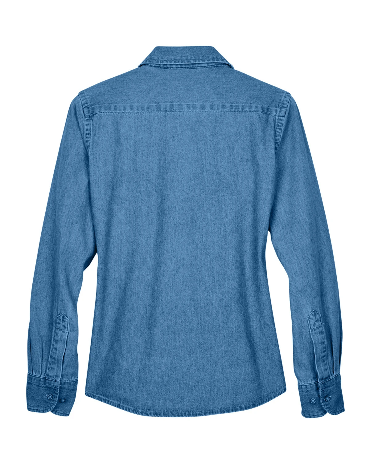 Ladies' 6.5 Oz. Long-Sleeve Denim Shirt 8 Ladies' 6.5 Oz. Long-Sleeve Denim Shirt - Image 6