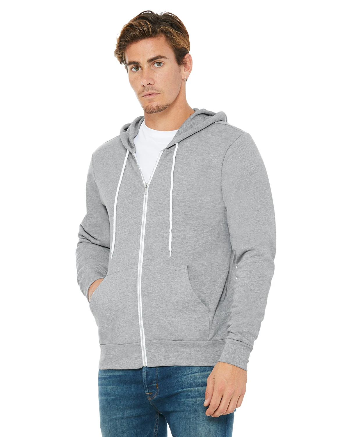 Unisex Poly-Cotton Sponge Fleece Full-Zip Hooded Sweatshirt 11 Unisex Poly-Cotton Sponge Fleece Full-Zip Hooded Sweatshirt - Image 9