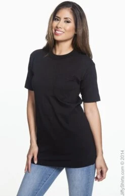 Adult Unisex 6.1 Oz., Cotton Pocket T-Shirt