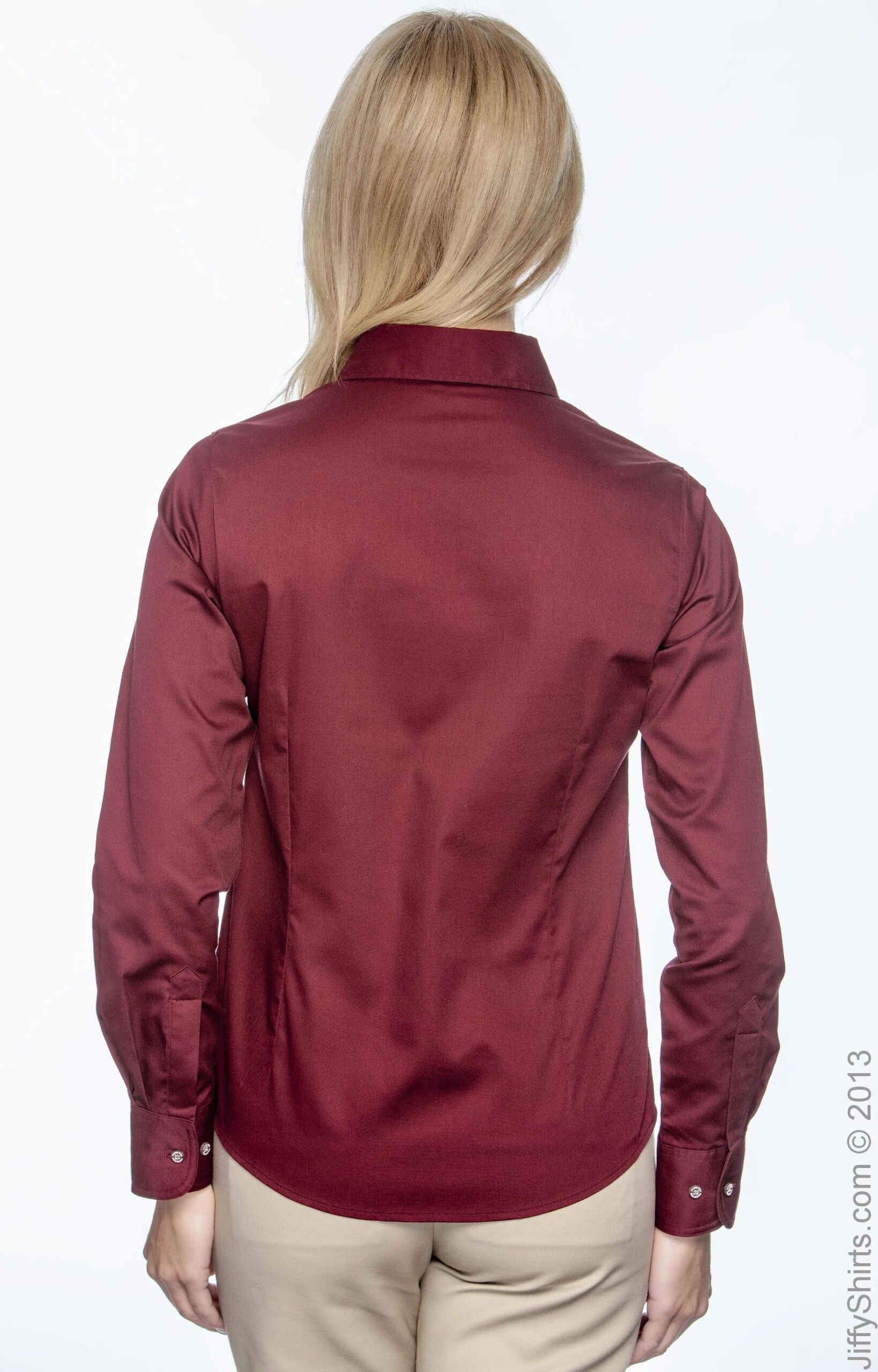 Ladies' Easy Blend™ Long-Sleeve Twill Shirt With Stain-Release 6 Ladies' Easy Blend™ Long-Sleeve Twill Shirt With Stain-Release - Image 4