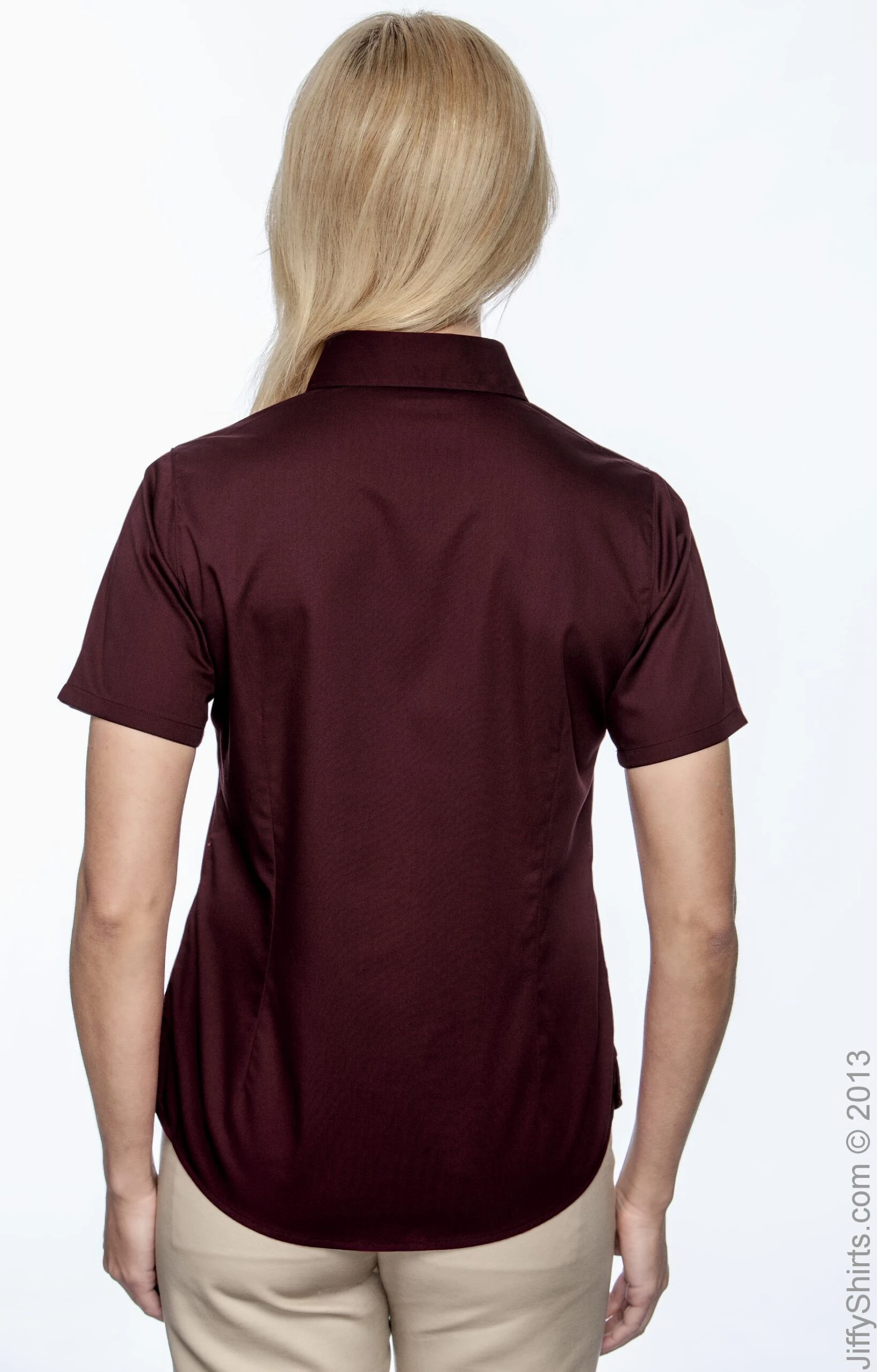 Ladies' Easy Blend™ Short-Sleeve Twill Shirt With Stain-Release 6 Ladies' Easy Blend™ Short-Sleeve Twill Shirt With Stain-Release - Image 4