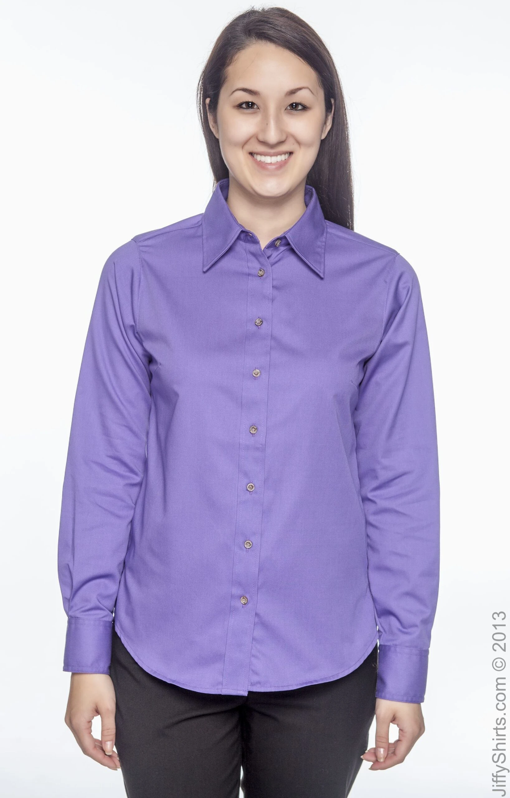 Ladies' Easy Blend™ Long-Sleeve Twill Shirt With Stain-Release 20 Ladies' Easy Blend™ Long-Sleeve Twill Shirt With Stain-Release - Image 18