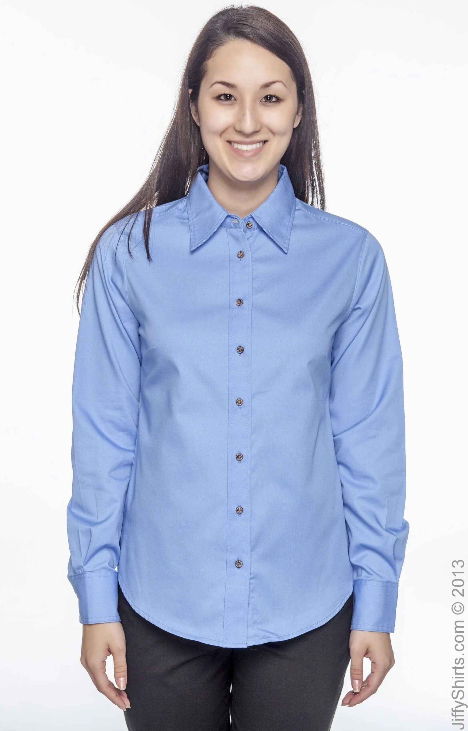 Ladies' Easy Blend™ Long-Sleeve Twill Shirt With Stain-Release 16 Ladies' Easy Blend™ Long-Sleeve Twill Shirt With Stain-Release - Image 14