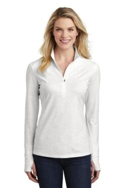 Ladies Sport-Wick Stretch Reflective Heather 1/2-Zip Pullover 15 Ladies Sport-Wick Stretch Reflective Heather 1/2-Zip Pullover -Jiffyshirts Sales Store 7ab3e9a69ce509