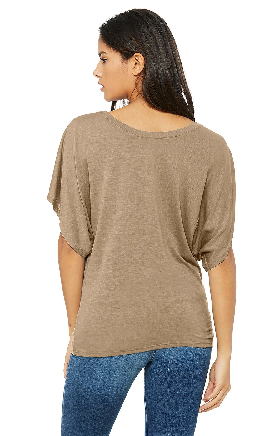 Ladies' Flowy Draped Sleeve Dolman T-Shirt 5 Ladies' Flowy Draped Sleeve Dolman T-Shirt - Image 3