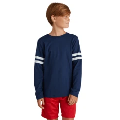 Youth Unisex Striped Sleeve Tee -Jiffyshirts Sales Store 7b3f68ef984f46