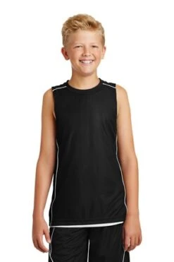 Youth Unisex PosiCharge Mesh Reversible Sleeveless Tee