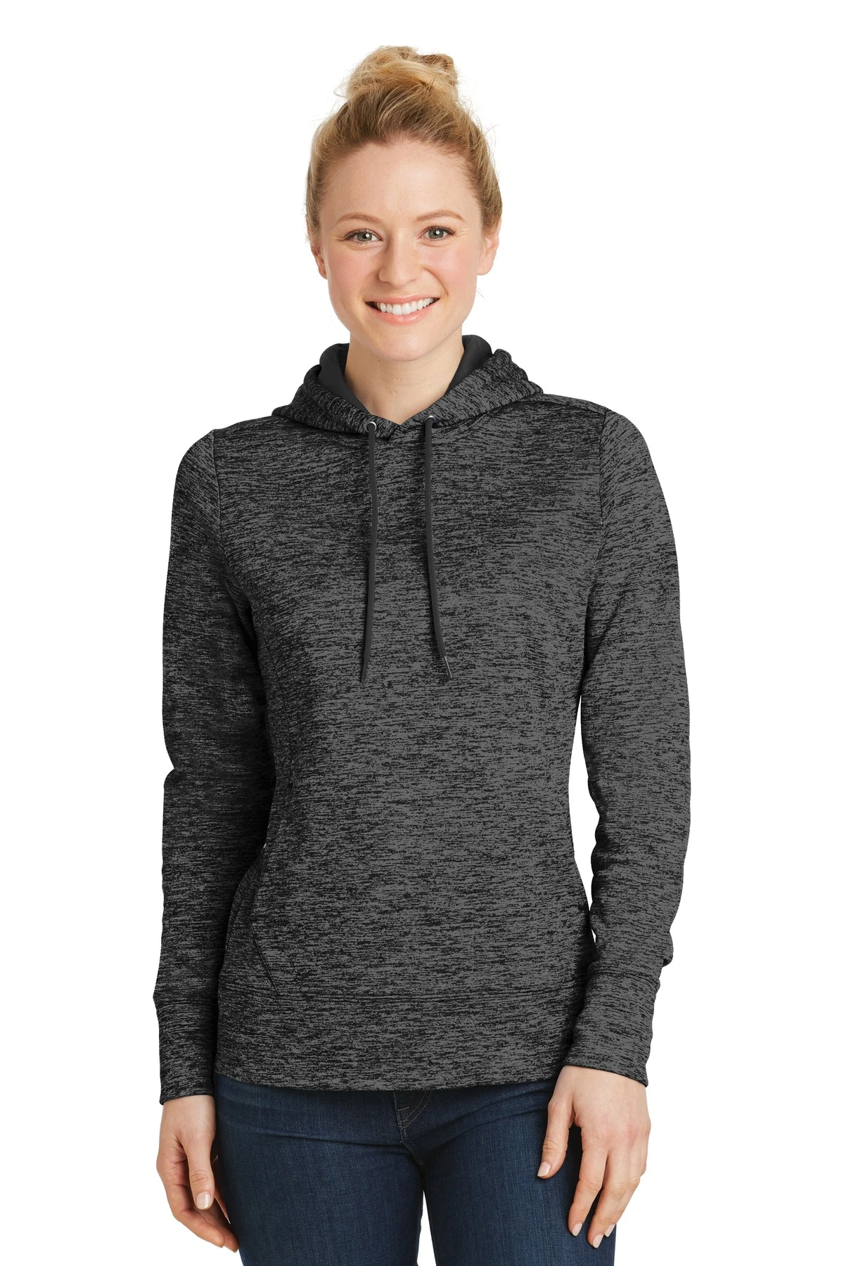 Ladies PosiCharge Electric Heather Fleece Hooded Pullover 5 Ladies PosiCharge Electric Heather Fleece Hooded Pullover - Image 3