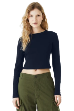 Ladies' Micro Ribbed Long Sleeve Baby Tee -Jiffyshirts Sales Store 7c3749826b0a1b