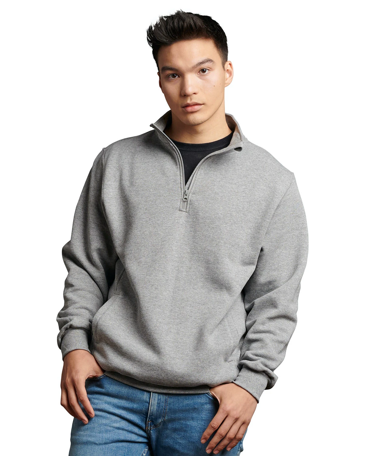 Russell Athletic Unisex Dri Power® Quarter-Zip Cadet Collar Sweatshirt 8 Russell Athletic Unisex Dri Power® Quarter-Zip Cadet Collar Sweatshirt - Image 6