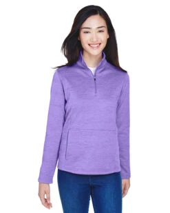 Ladies' Newbury Mélange Fleece Quarter-Zip -Jiffyshirts Sales Store 7df451e8faeed3