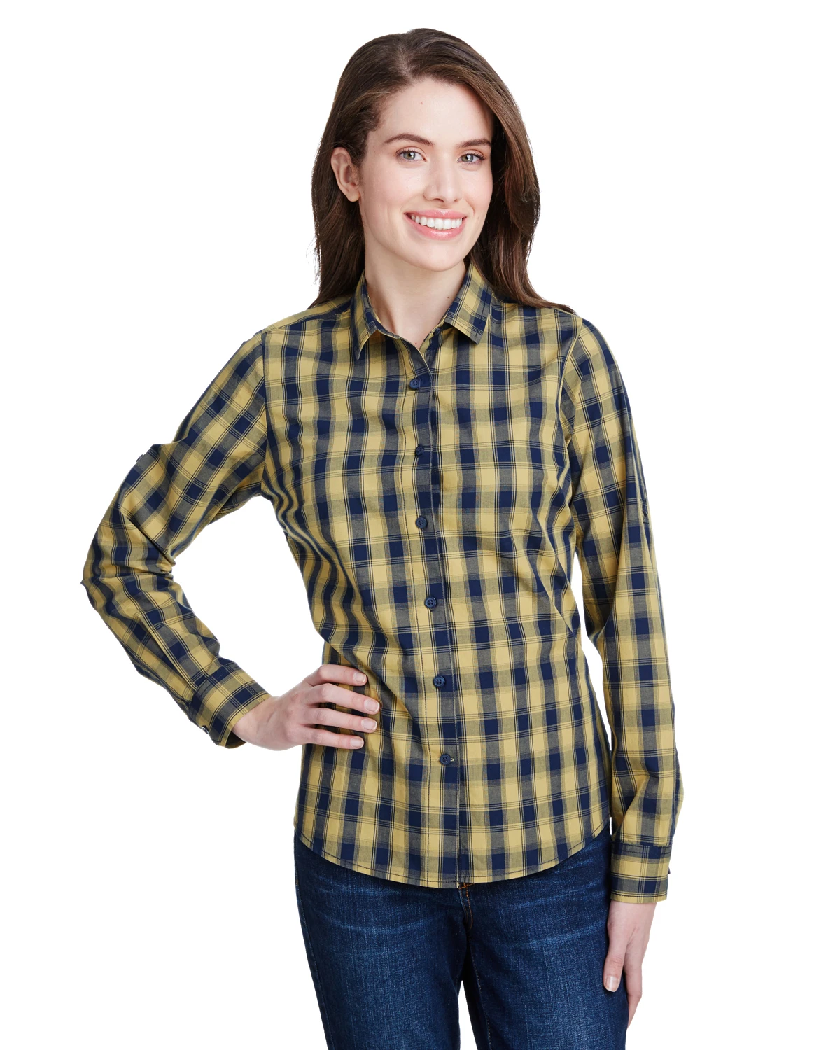Ladies' Mulligan Check Long-Sleeve Cotton Shirt 8 Ladies' Mulligan Check Long-Sleeve Cotton Shirt - Image 6