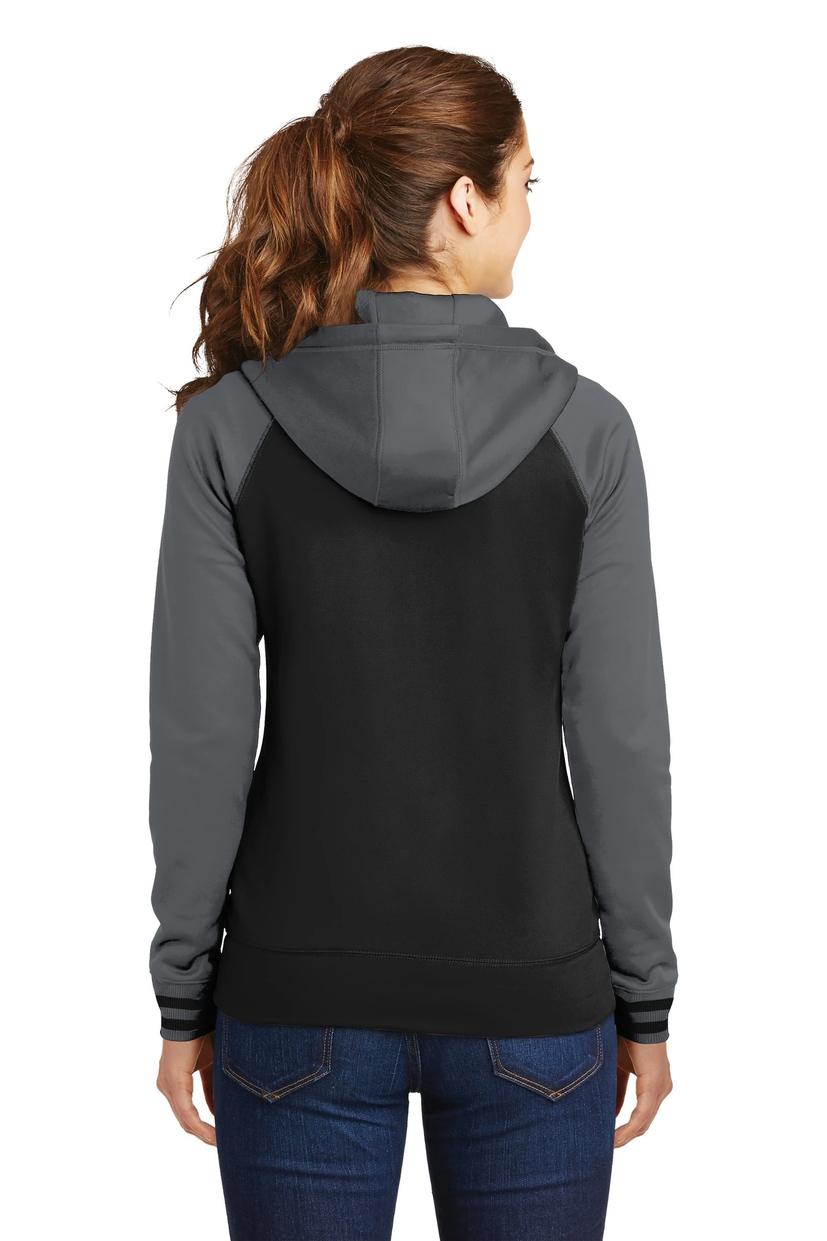 Ladies Sport-Wick Varsity Fleece Full-Zip Hooded Jacket 4 Ladies Sport-Wick Varsity Fleece Full-Zip Hooded Jacket - Image 2