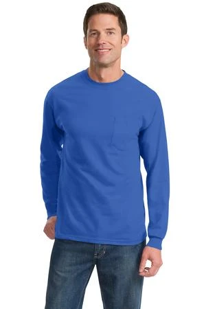 Unisex Tall Long Sleeve Essential Pocket Tee 14 Unisex Tall Long Sleeve Essential Pocket Tee - Image 12