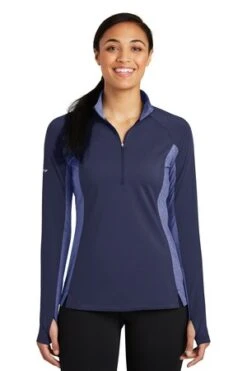 Ladies Sport-Wick Stretch Contrast 1/2-Zip Pullover -Jiffyshirts Sales Store 7f9e8f77aabfee