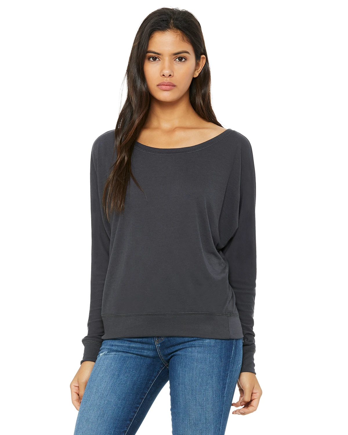 Ladies' Flowy Long-Sleeve Off Shoulder T-Shirt 14 Ladies' Flowy Long-Sleeve Off Shoulder T-Shirt - Image 12