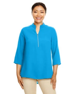 Ladies' Perfect Fit™ 3/4-Sleeve Crepe Tunic -Jiffyshirts Sales Store 80f34bbae49d72