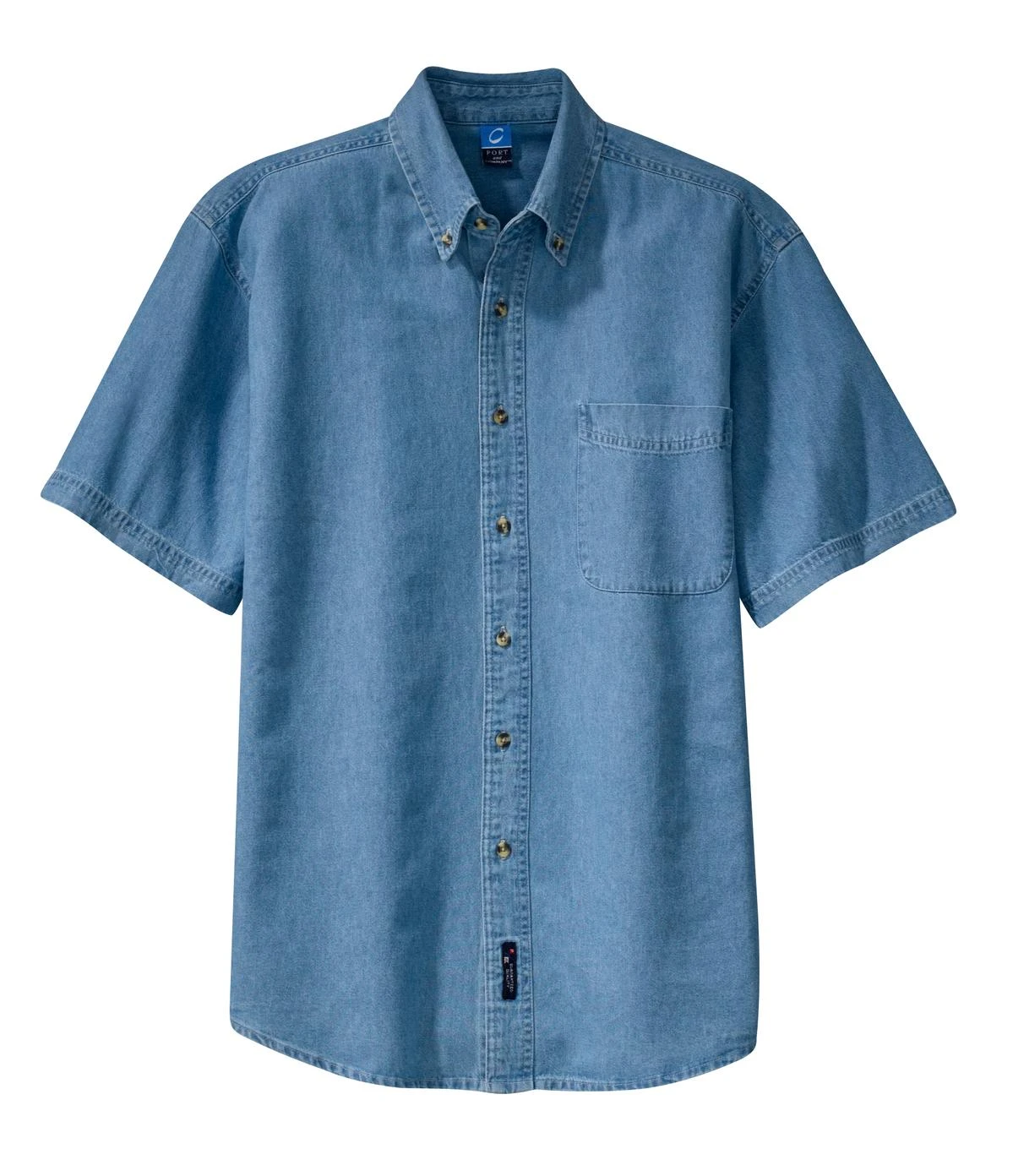 Unisex Short Sleeve Value Denim Shirt 5 Unisex Short Sleeve Value Denim Shirt - Image 3