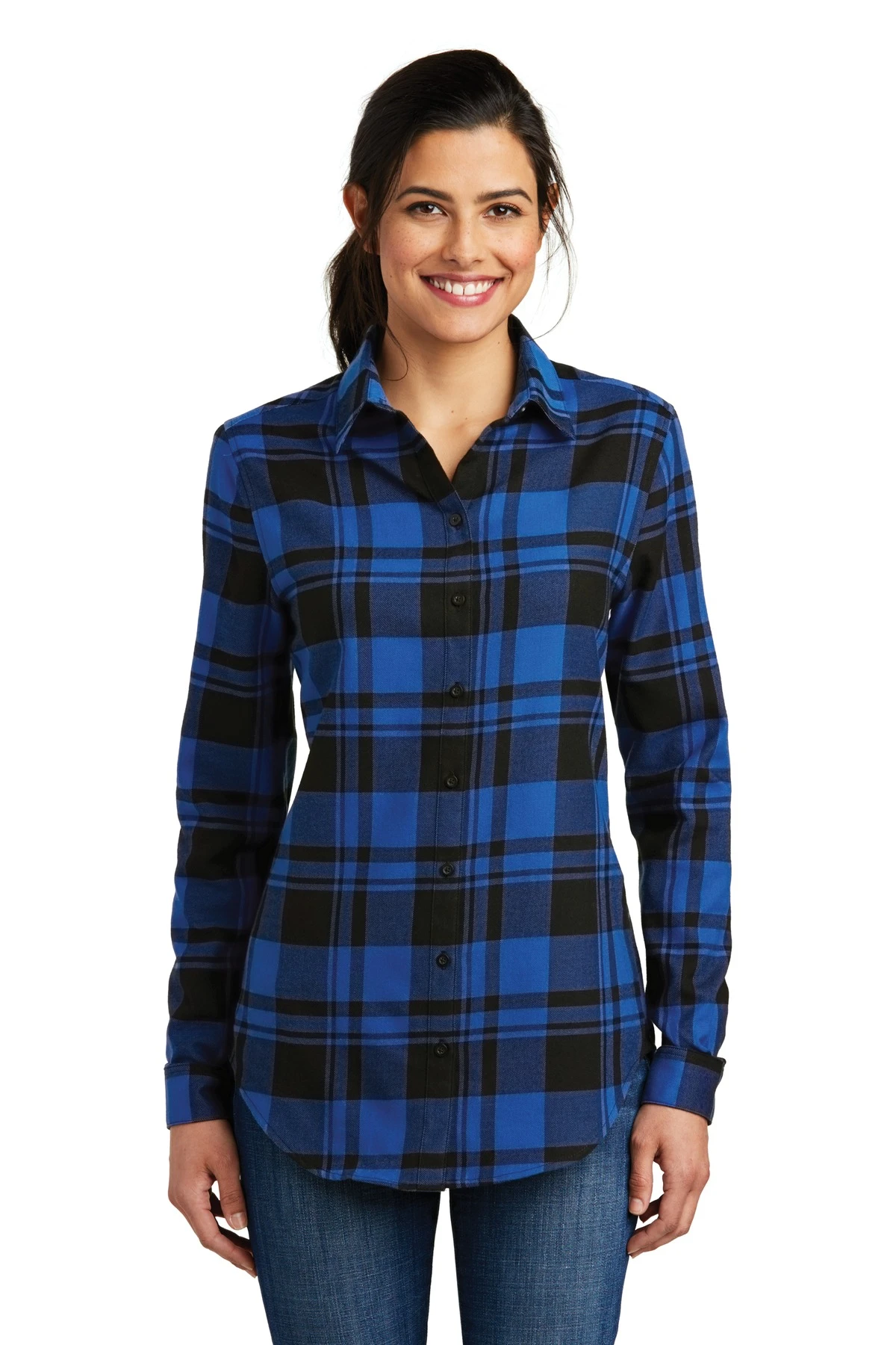 Ladies Plaid Flannel Tunic 7 Ladies Plaid Flannel Tunic - Image 5