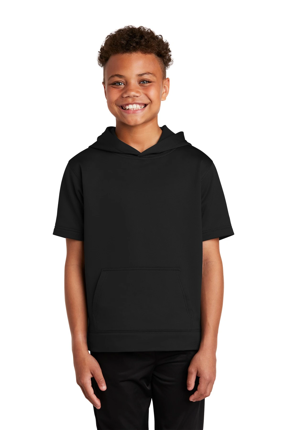Youth Unisex Sport-Wick Fleece Short Sleeve Hooded Pullover 7 Youth Unisex Sport-Wick Fleece Short Sleeve Hooded Pullover - Image 5