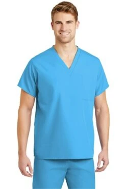 Adult Unisex V-neck Scrub Top