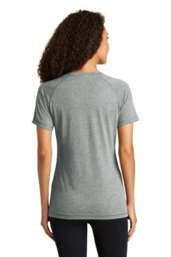 Ladies PosiCharge Tri-Blend Wicking Scoop Neck Raglan Tee -Jiffyshirts Sales Store 82326777d376b7