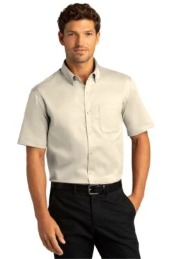 Short Sleeve SuperPro React™Twill Shirt -Jiffyshirts Sales Store 82db8e57afe771