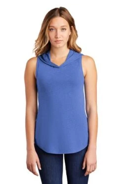 District Ladies' Perfect Tri Sleeveless Hoodie -Jiffyshirts Sales Store 8301c408b9a84f