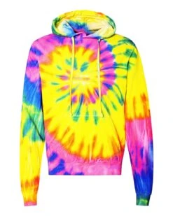 Unisex Multi-Color Spiral Pullover Hooded Sweatshirt