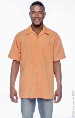 Men's Barbados Textured Camp Shirt -Jiffyshirts Sales Store 862D14D9552A67