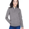 Ladies' Newbury Mélange Fleece Quarter-Zip -Jiffyshirts Sales Store 866ed47602de42