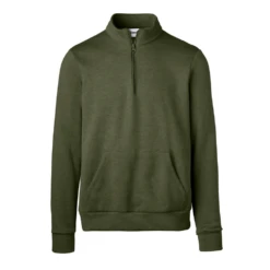 Adult Unisex Solid Mock Neck Quarter Zip