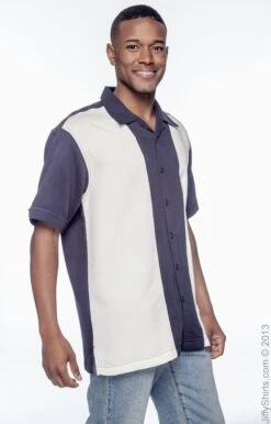 Men's Two-Tone Camp Shirt -Jiffyshirts Sales Store 86D9F498512E46