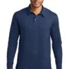 Long Sleeve Meridian Cotton Blend Polo -Jiffyshirts Sales Store 878f234a7a3da1