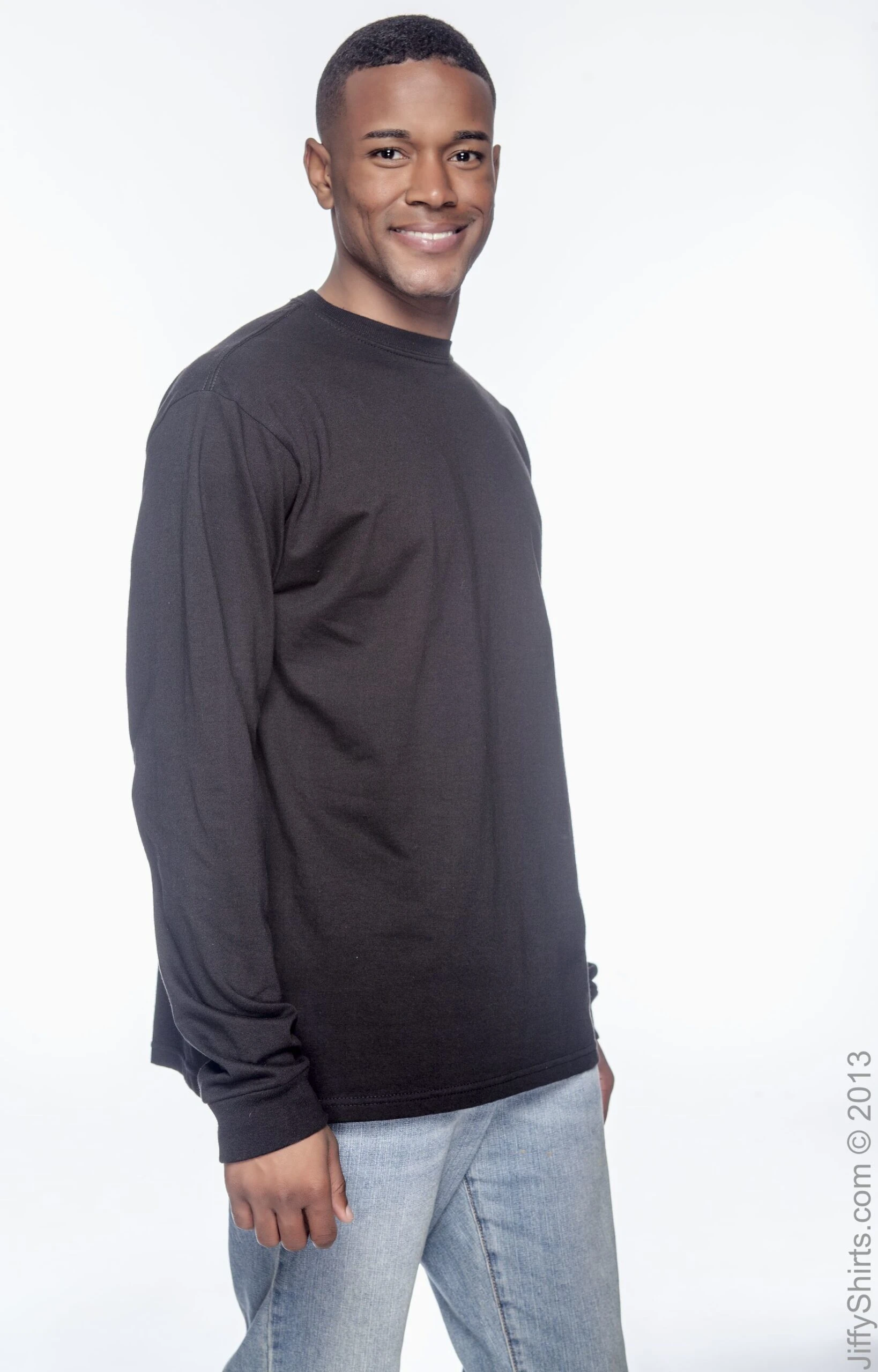Men's 5.5 Oz., 100% Organic Cotton Classic Long-Sleeve T-Shirt 5 Men's 5.5 Oz., 100% Organic Cotton Classic Long-Sleeve T-Shirt - Image 3