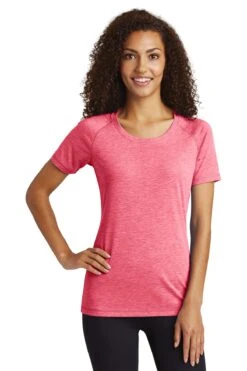Ladies PosiCharge Tri-Blend Wicking Scoop Neck Raglan Tee -Jiffyshirts Sales Store 87ba958ca9269b