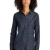 Ladies Long Sleeve Perfect Denim Shirt -Jiffyshirts Sales Store 881909609e62e2