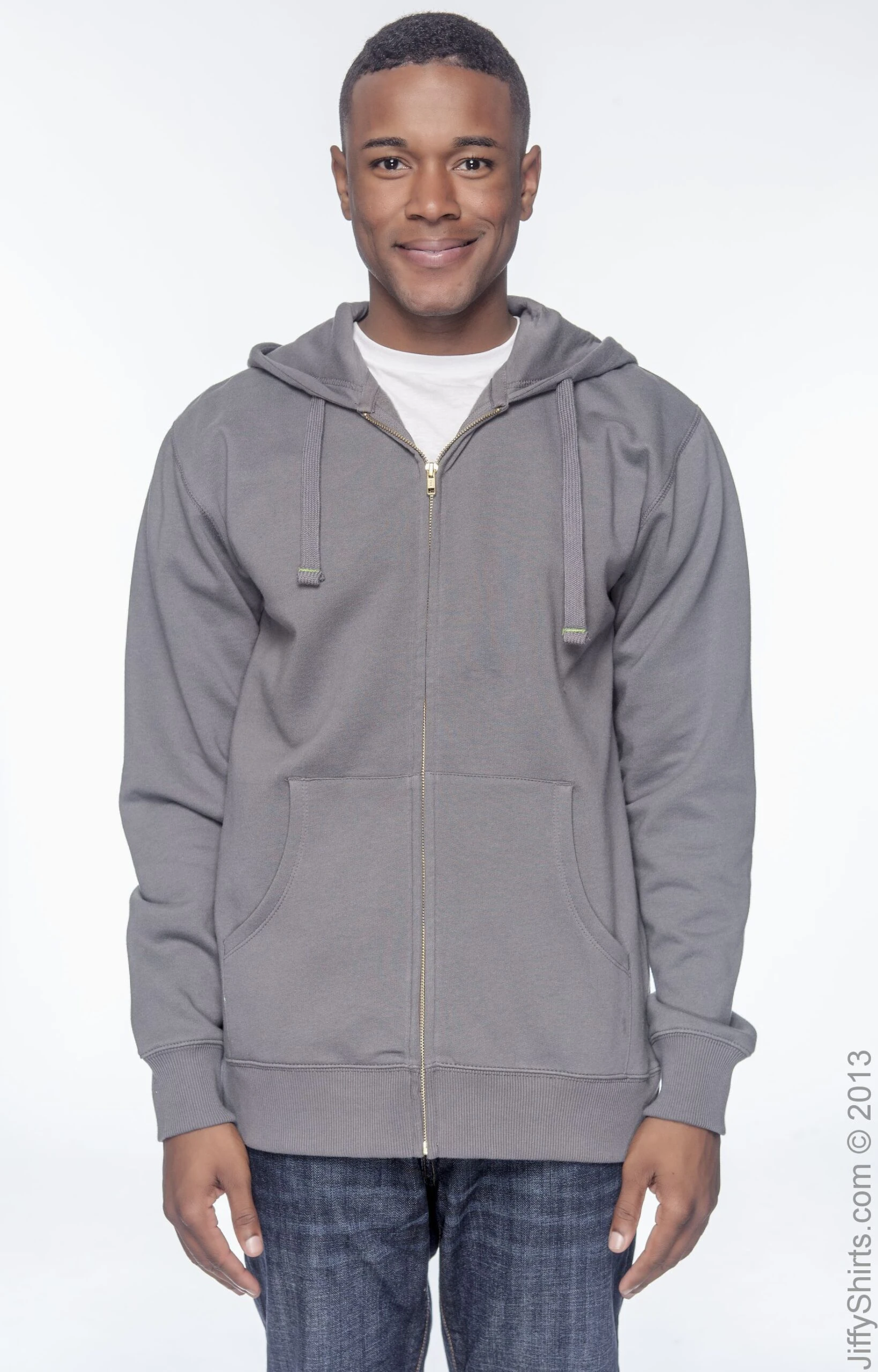 Men's 9 Oz. Organic/Recycled Full-Zip Hood 7 Men's 9 Oz. Organic/Recycled Full-Zip Hood - Image 5