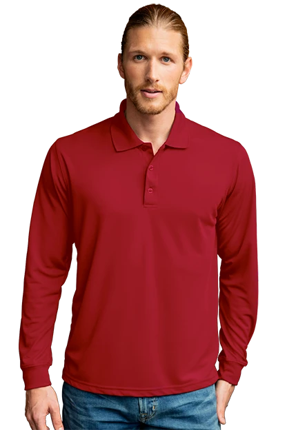 Omega Long Sleeve Solid Mesh Tech Polo 8 Omega Long Sleeve Solid Mesh Tech Polo - Image 6