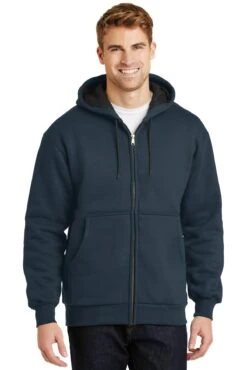 Heavyweight Full-Zip Hooded Sweatshirt With Thermal Lining