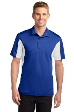 Men's Side Blocked Micropique Sport-Wick Polo -Jiffyshirts Sales Store 8b05505a6ea758