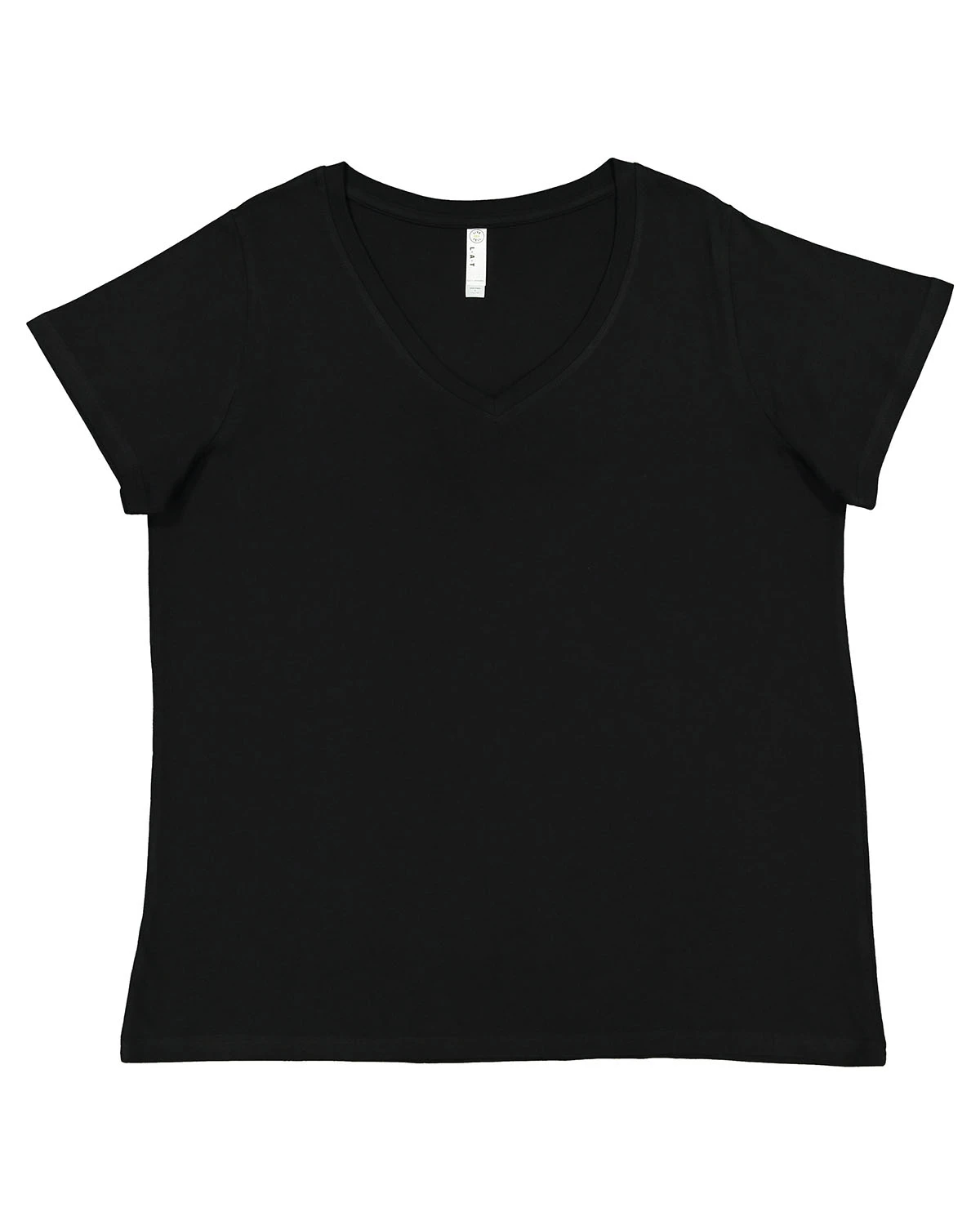 Ladies' Curvy V-Neck Fine Jersey T-Shirt 6 Ladies' Curvy V-Neck Fine Jersey T-Shirt - Image 4