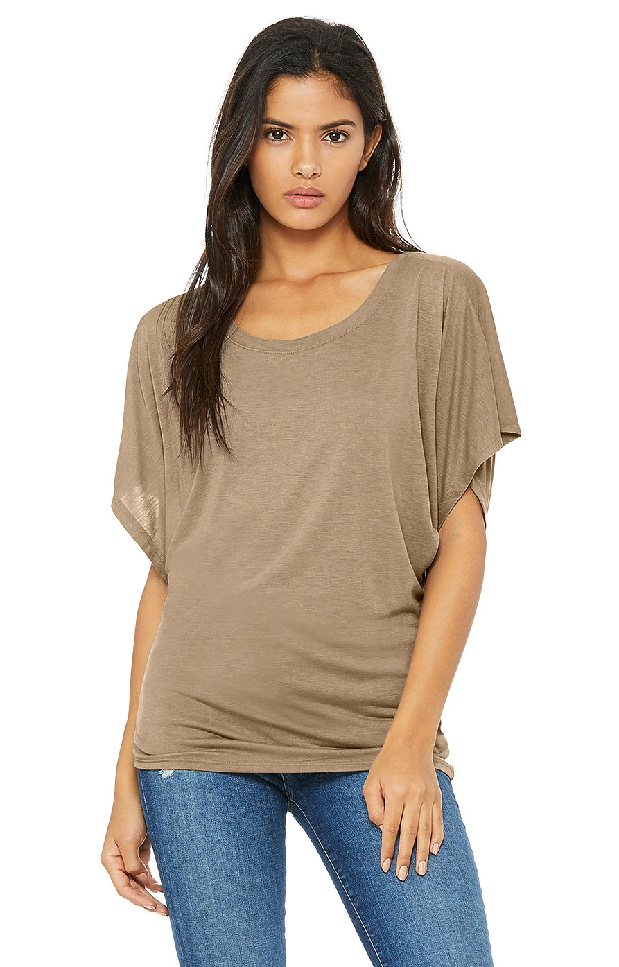Ladies' Flowy Draped Sleeve Dolman T-Shirt 3 Ladies' Flowy Draped Sleeve Dolman T-Shirt
