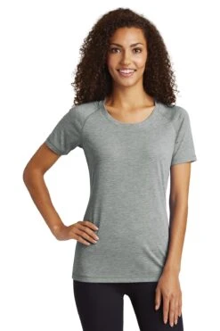 Ladies PosiCharge Tri-Blend Wicking Scoop Neck Raglan Tee -Jiffyshirts Sales Store 8d29e3236494bf