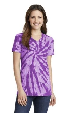 Ladies Tie-Dye V-Neck Tee -Jiffyshirts Sales Store 8e57da2d21152b