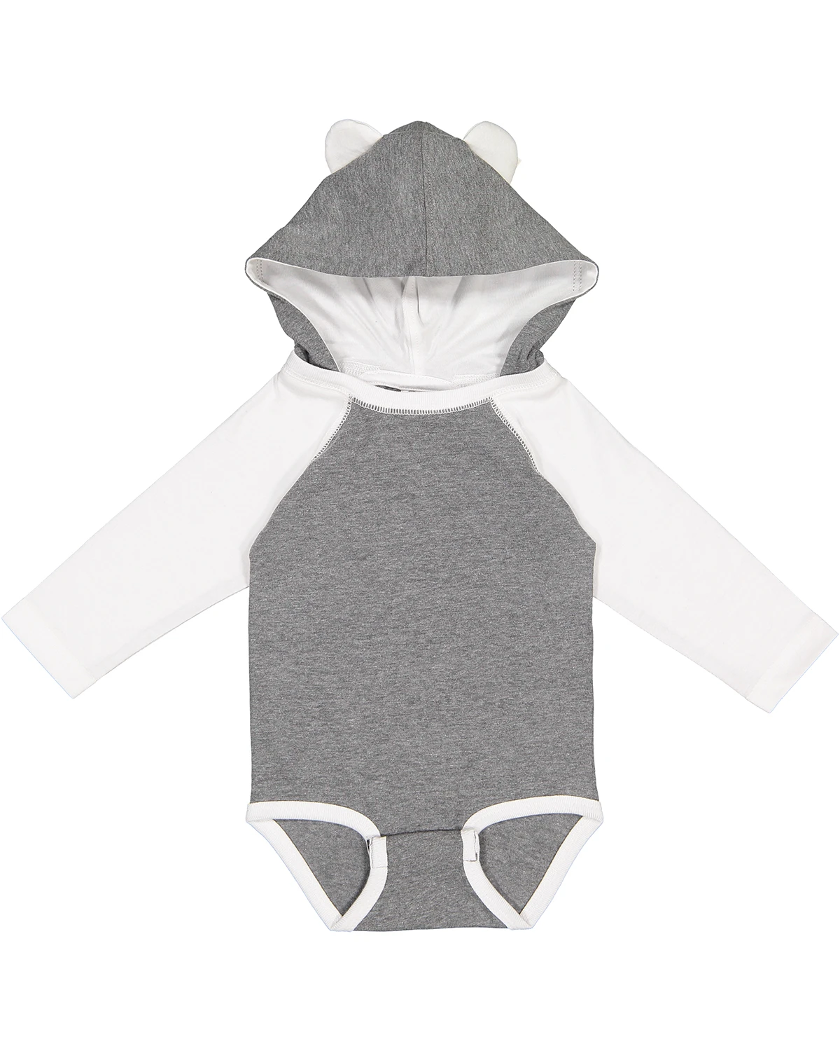 Infant Long Sleeve Fine Jersey Bodysuit With Ears 6 Infant Long Sleeve Fine Jersey Bodysuit With Ears - Image 4