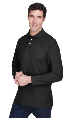 Men's Pima Piqué Long-Sleeve Polo 11 Men's Pima Piqué Long-Sleeve Polo -Jiffyshirts Sales Store 8eeb3c1968c5e5