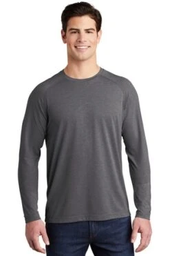 Unisex PosiCharge Long Sleeve Tri-Blend Wicking Raglan Tee -Jiffyshirts Sales Store 8f4dfe8d9096b7